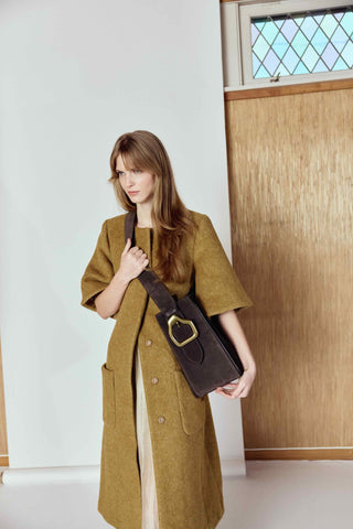 MASAGO Tote bag Green Gables Suede Gold