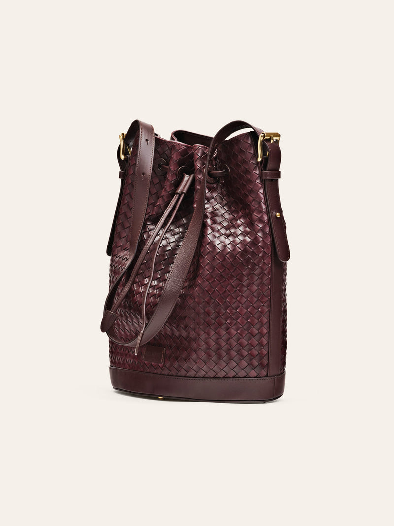 Cala Jad Gaya burgundy bucket bag 2