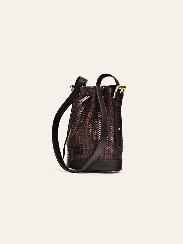 Gaya Mini Umber Twill Bucket Bag