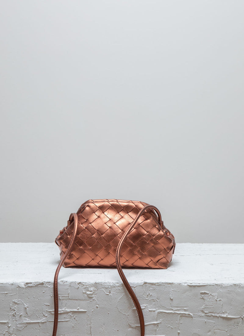 Cala Jade Aimee copper metallic leather clutch 4