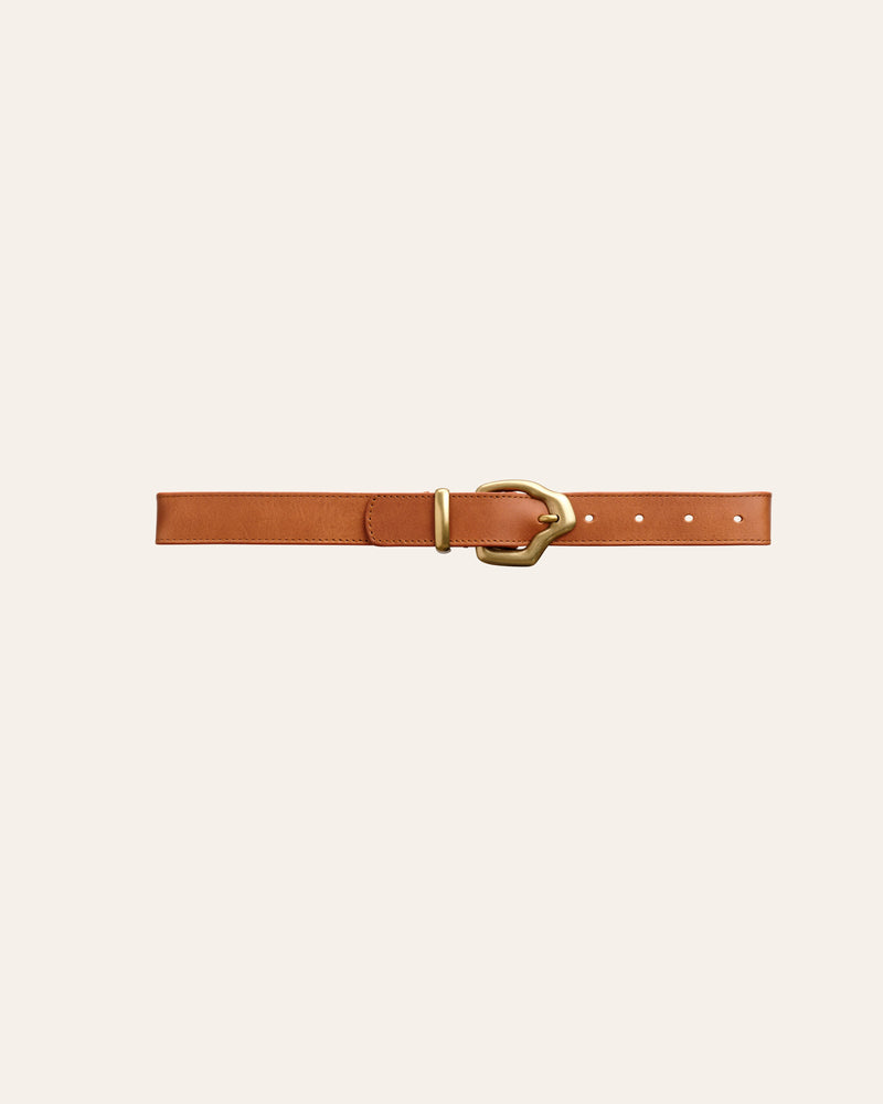 Cala Jade AKO mini belt nutmeg gold leather belt