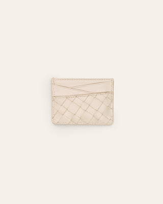 Cala Jade Boba white leather card case