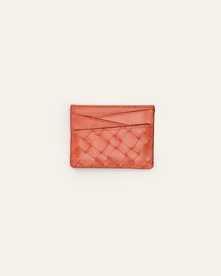 Cala Jade Henna red leather card case 