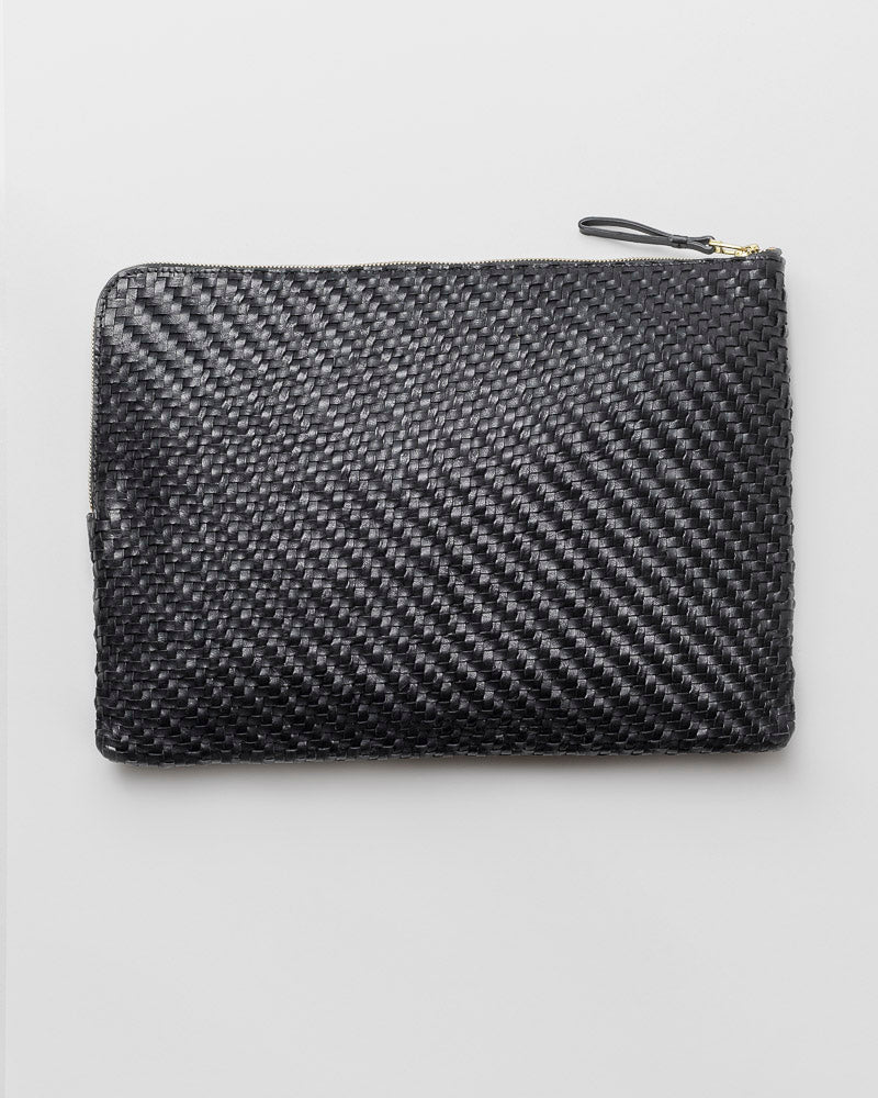 Cala Jade black twill pouch