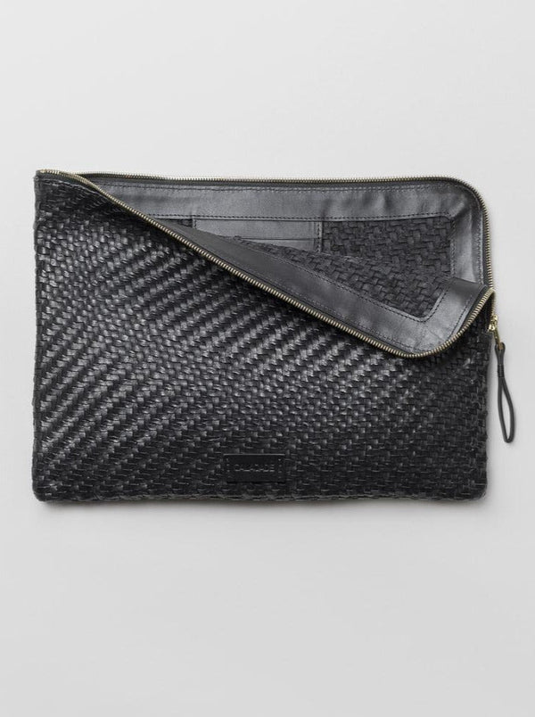 Cala Jade black twill pouch