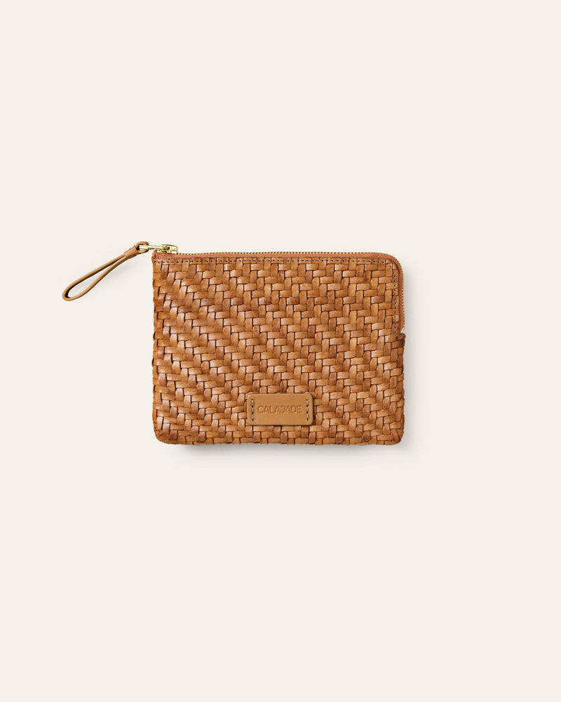 Cala Jade Batu XS camel brown leather pouch