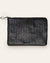 Cala Jade large black leather pouch 1