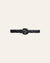 Cala Jade braided leather belt black silver