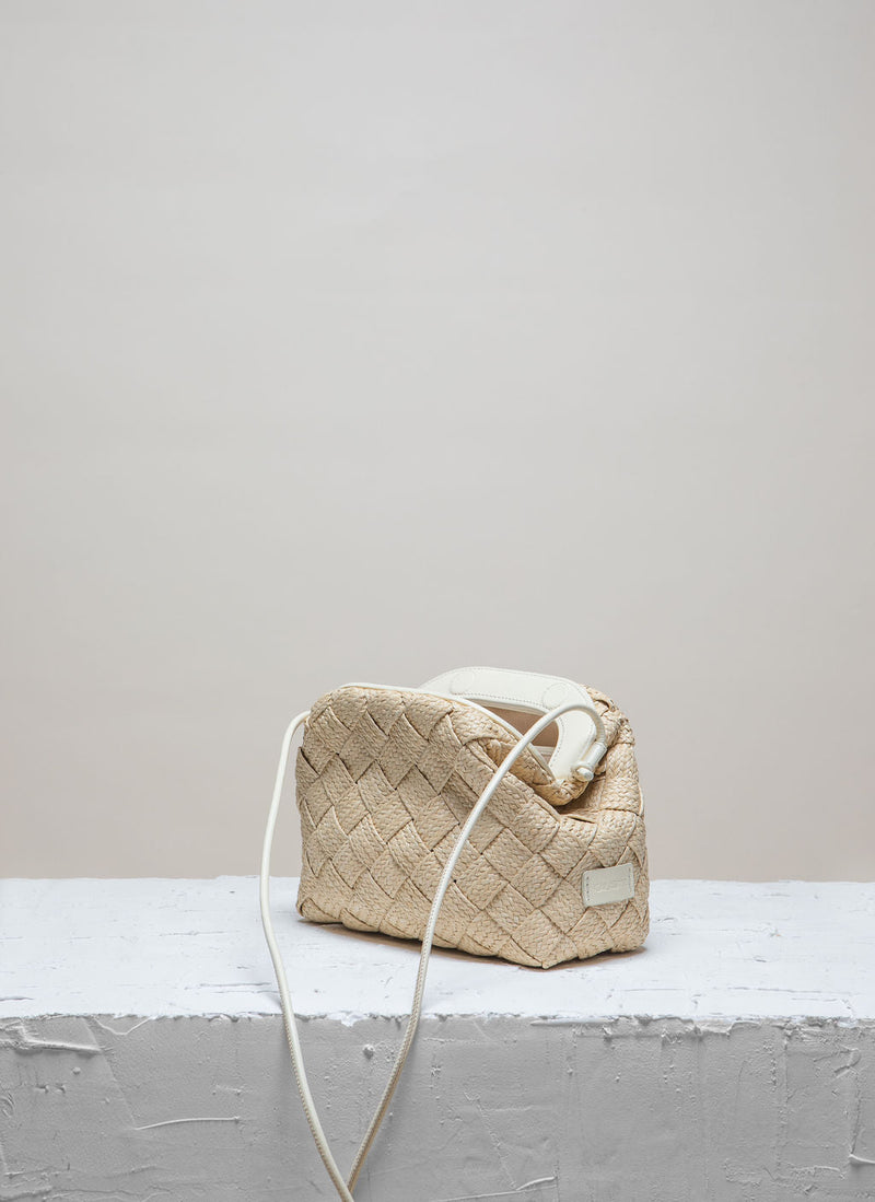 Cala Jade nature raffia clutch 5