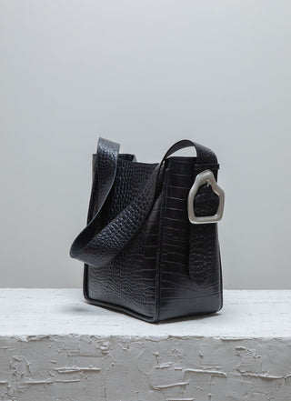 Cala Jade Masago black croco leather bag 1