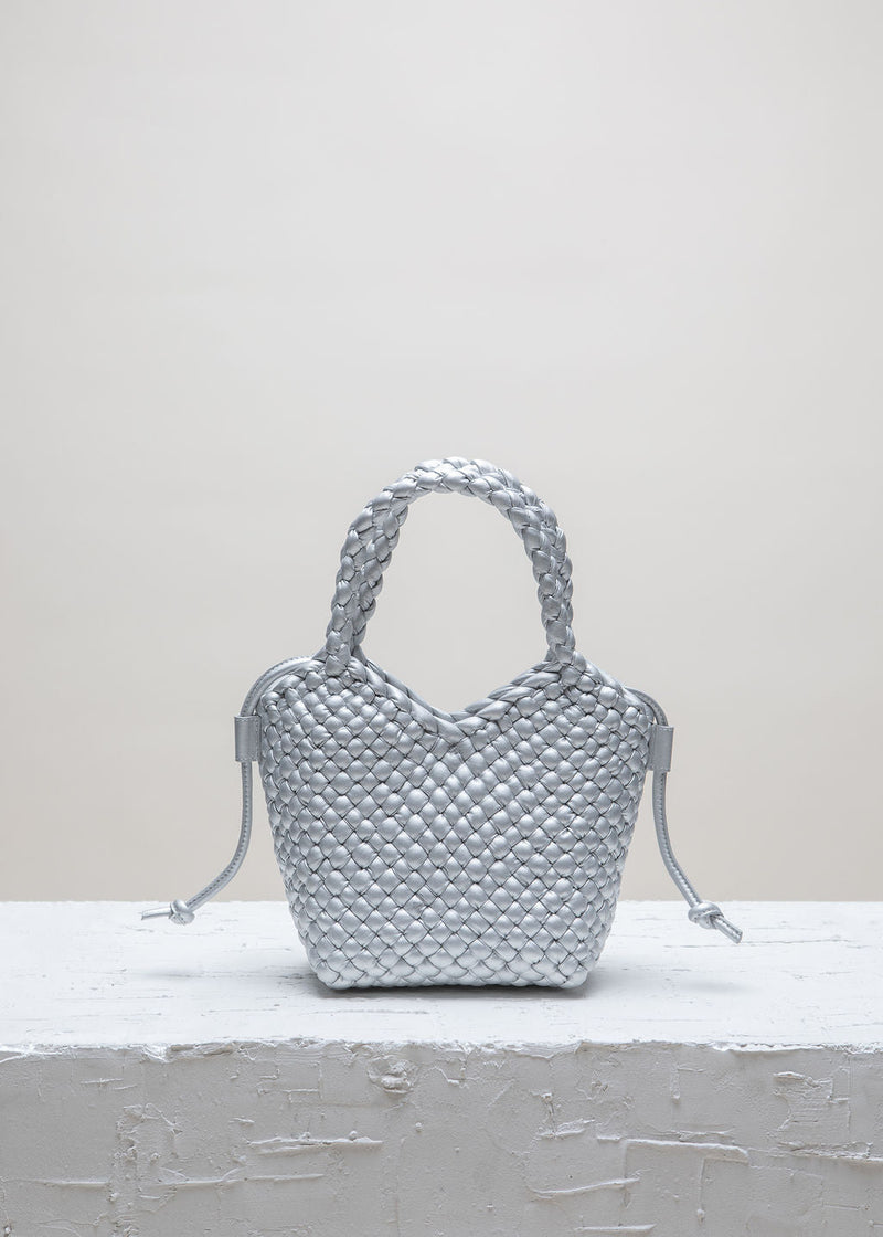 Cala Jade Maya silver leather bag 1