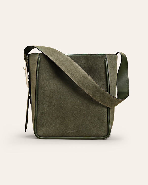 MASAGO Forest Green Suede Tote bag