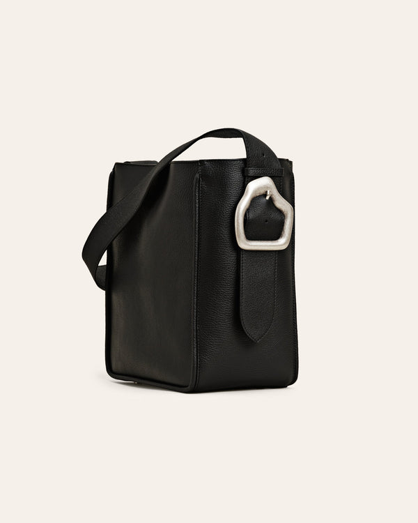 Cala Jade Masago black leather tote bag