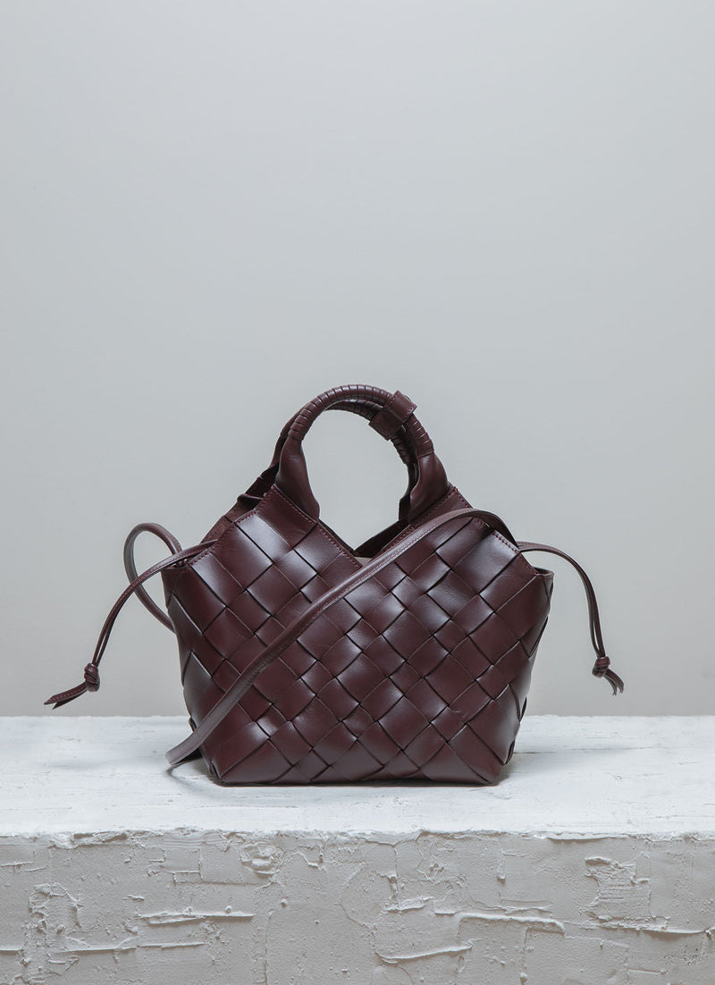 Misu burgundy leather shoulder bag 4