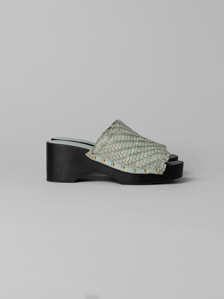 Blue clog sandal from Cala Jade