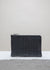 Cala Jade large leather pouch black navy