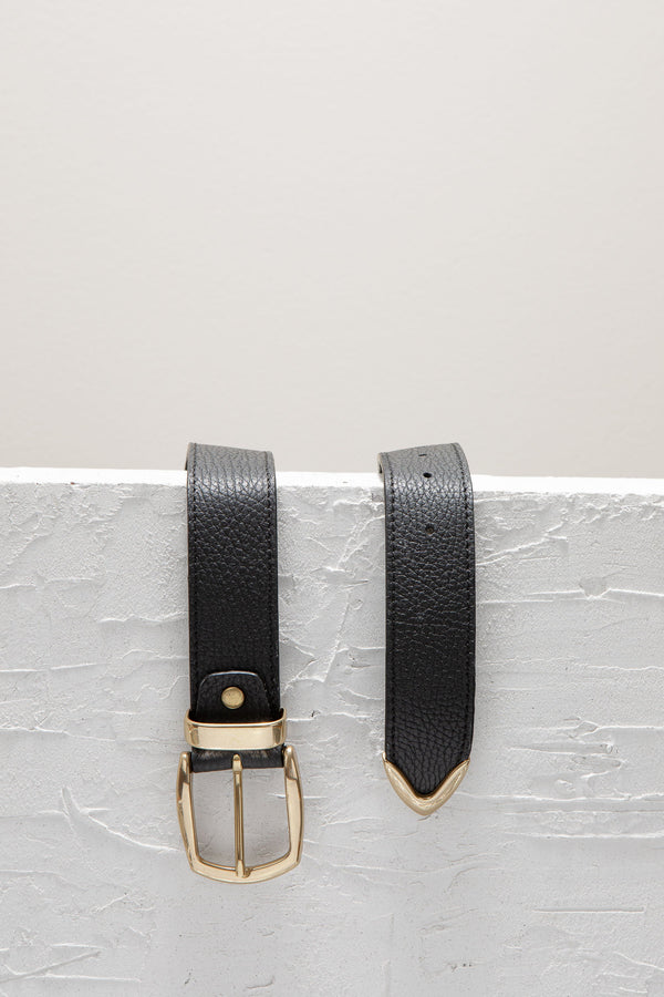 Cala Jade Nebel black belt with gold buckle