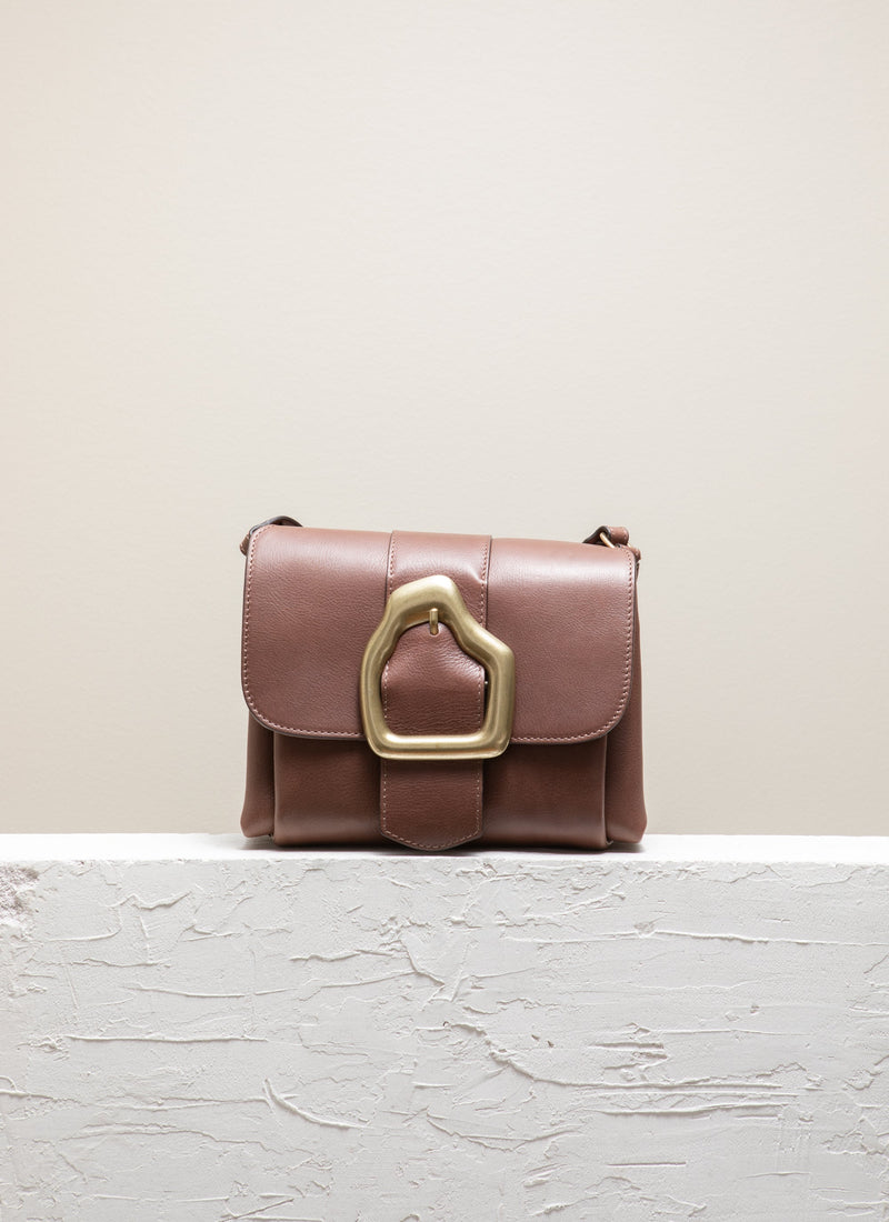 Cala Jade brown leather cross-body bag