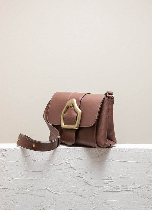 Cala Jade brown leather cross-body bag