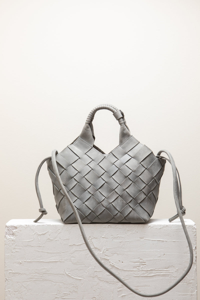 Cala Jade grey leather nubuck shoulder bag