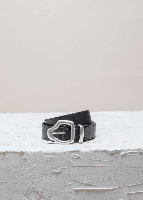 Cala Jade black leather belt