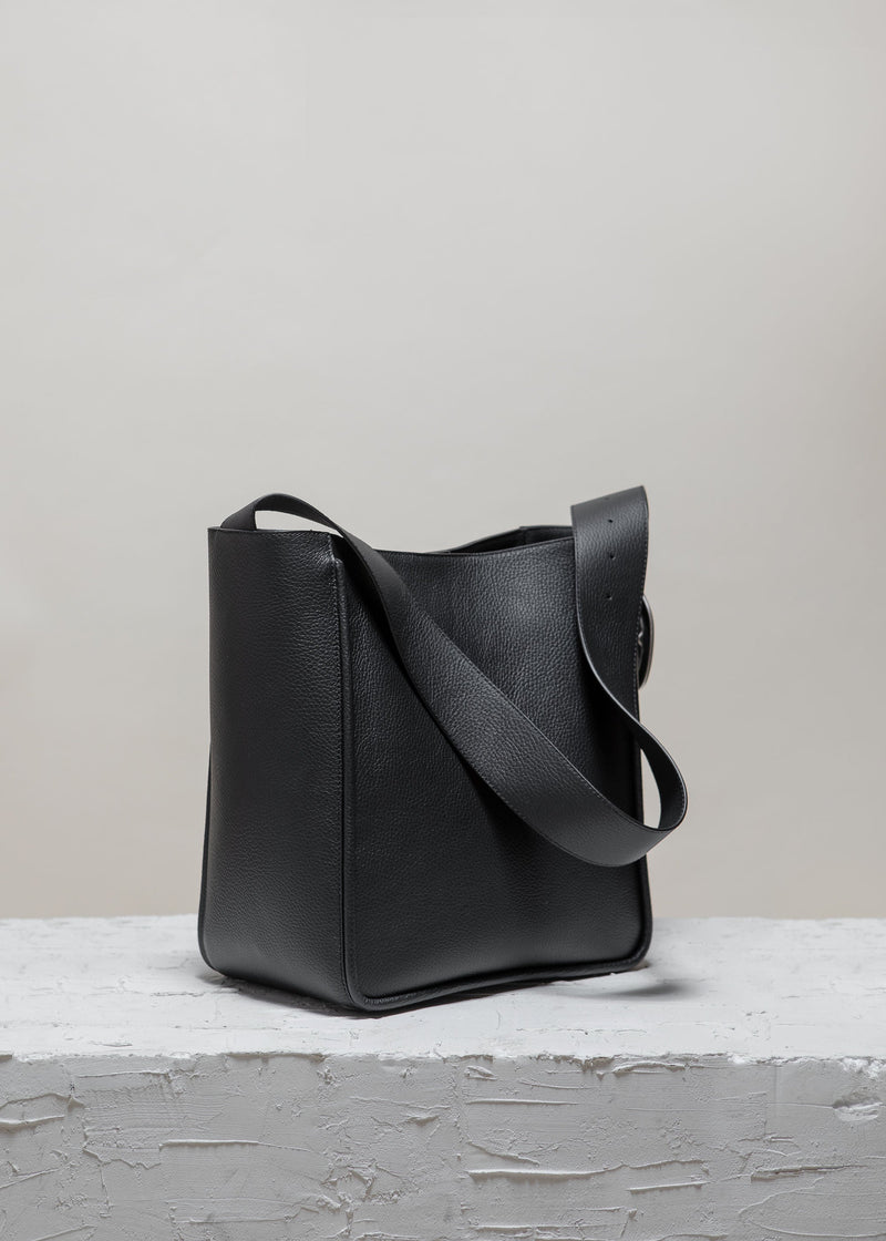 Cala Jade Masago black leather tote bag