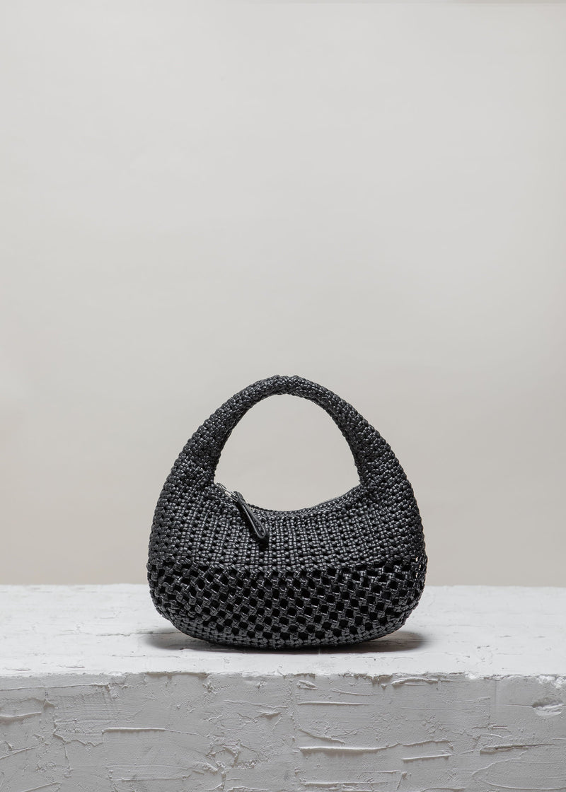 Cala Jade black mini baguette bag