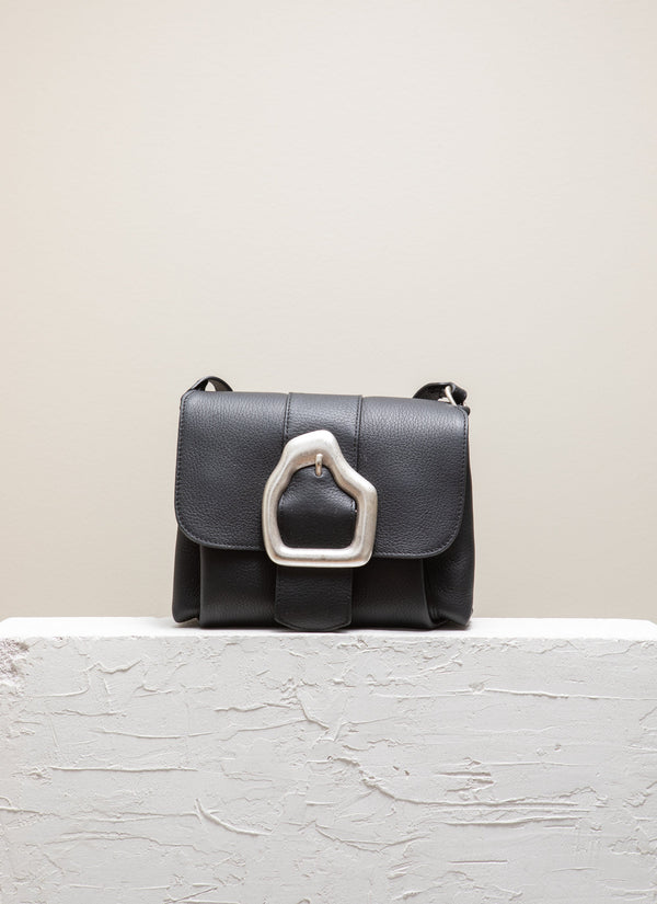 Cala Jade Nami mini black leather cross-body bag