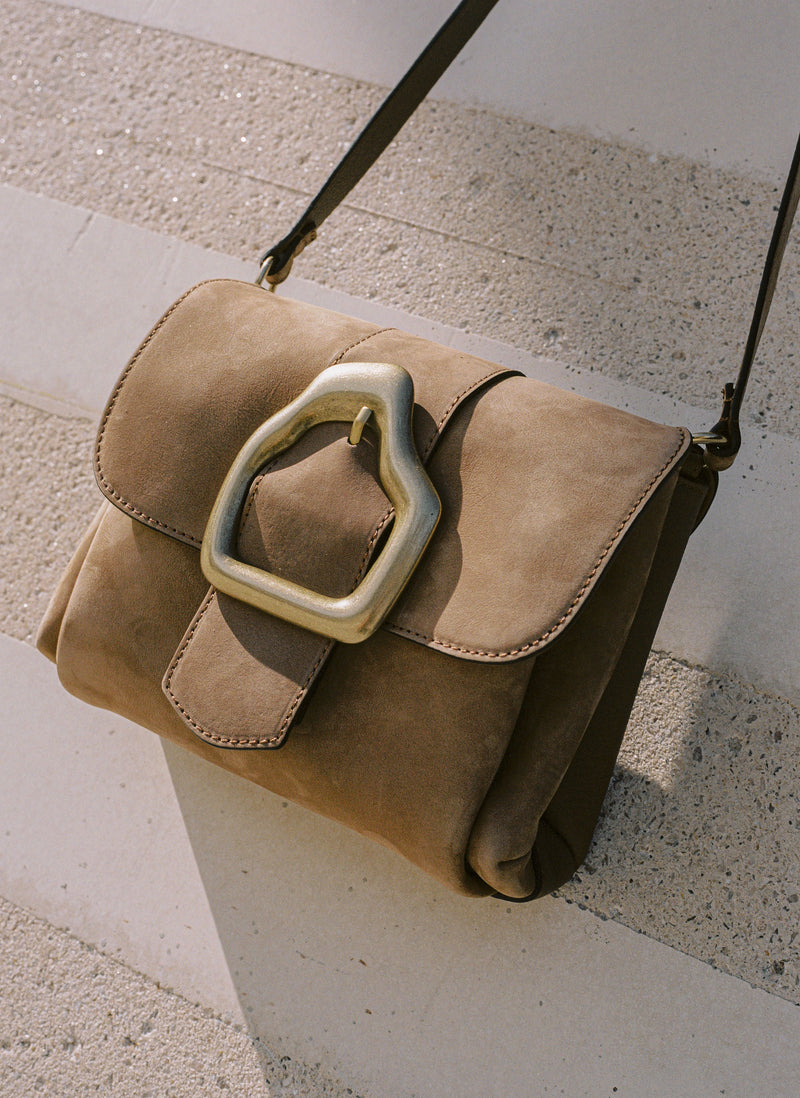 Cala Jade Nami Almond Nubuck Shoulder bag