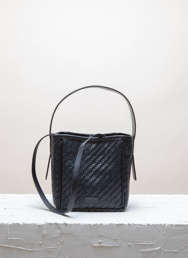 iwa mini black navy shoulder bag from cala jade