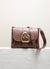 Cala Jade Brown leather shoulder bag with gold buckle