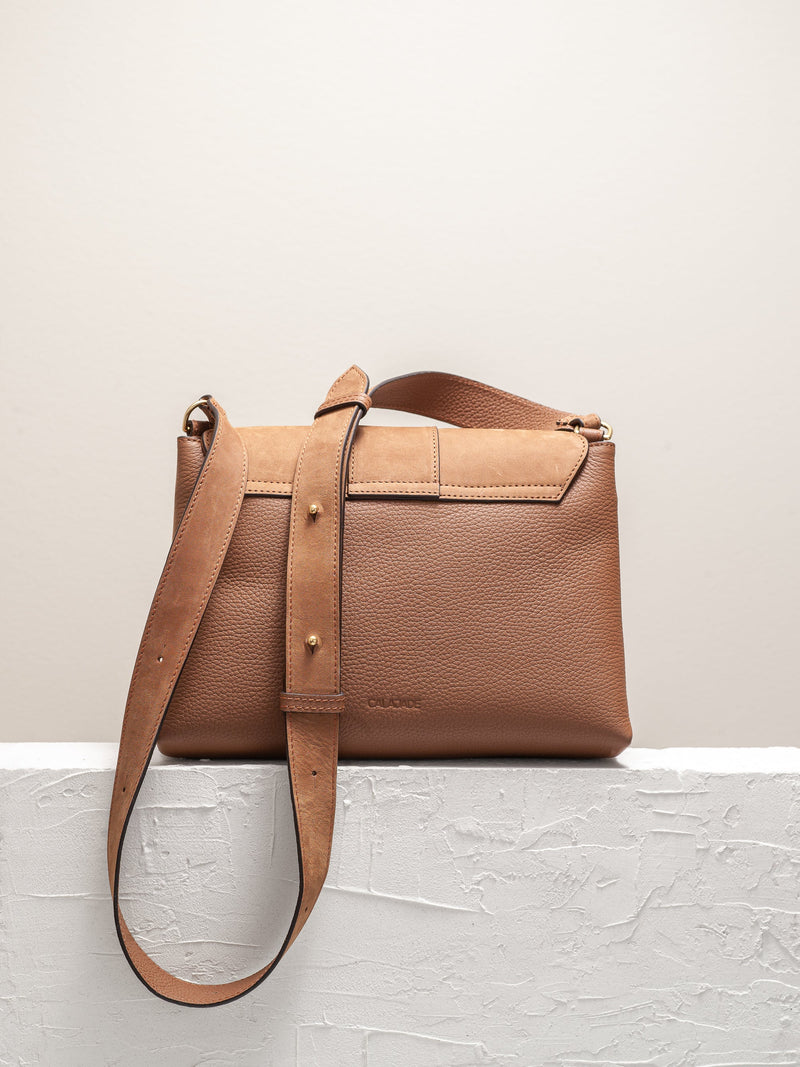 Cala Jade brown nubuck shoulder bag