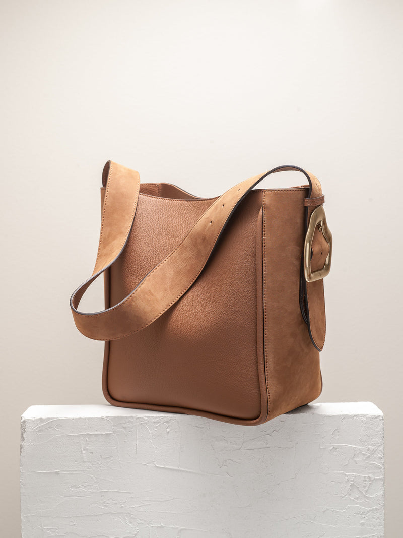 Cala Jade brown leather shopper and tote bag